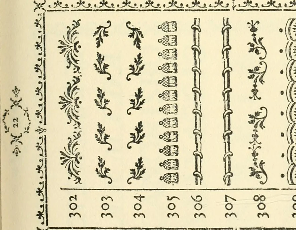 An illustration from Printing types, their history, forms, and use; a study in survivals, 1922, leaf 456