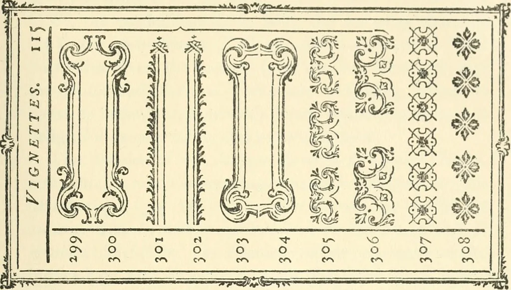 An illustration from Printing types, their history, forms, and use; a study in survivals, 1922, leaf 650