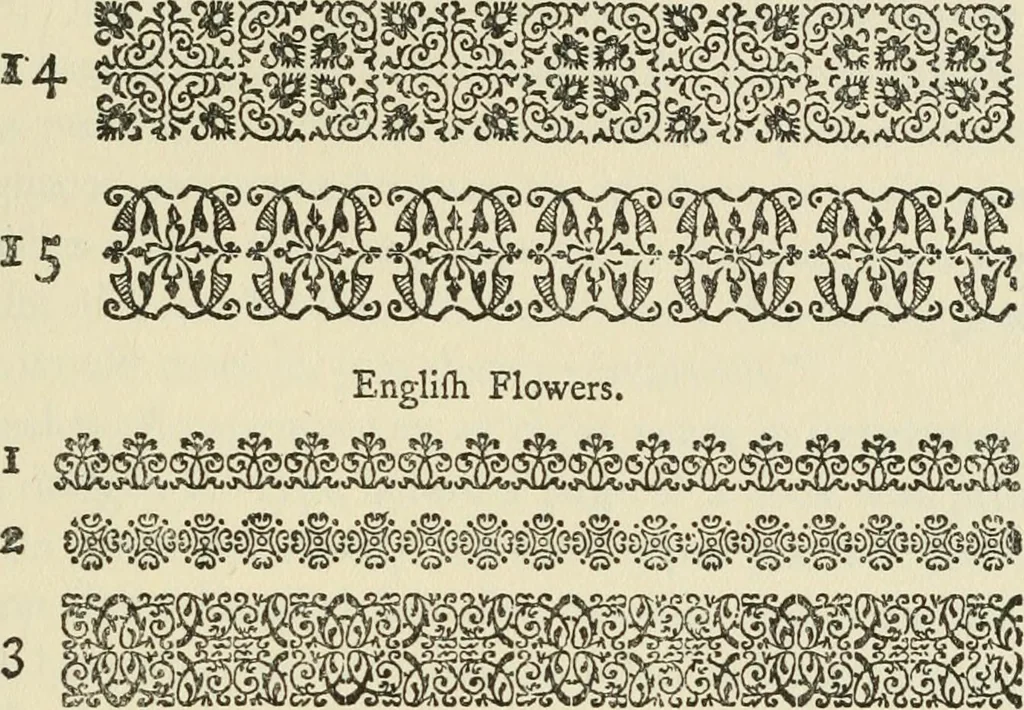 An illustration from Printing types, their history, forms, and use; a study in survivals, 1922, leaf 280