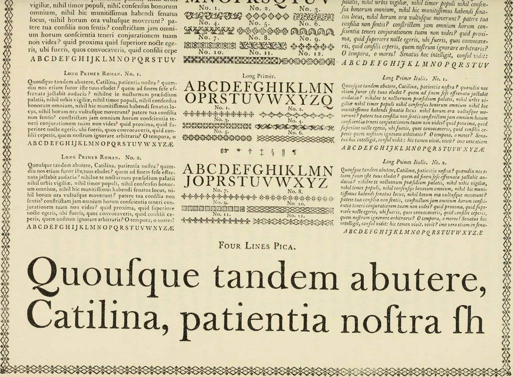 An illustration from Printing types, their history, forms, and use; a study in survivals, 1922, leaf 314