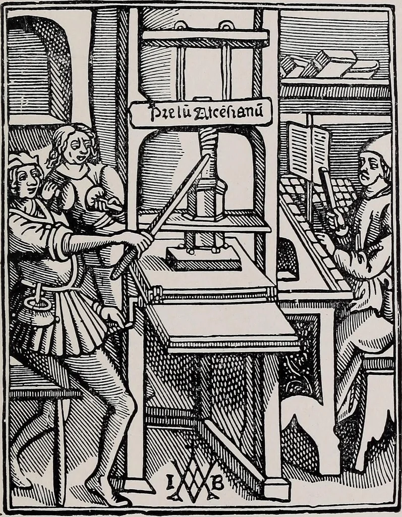 An illustration from Printing and writing materials: their evolution, 1912, leaf 114