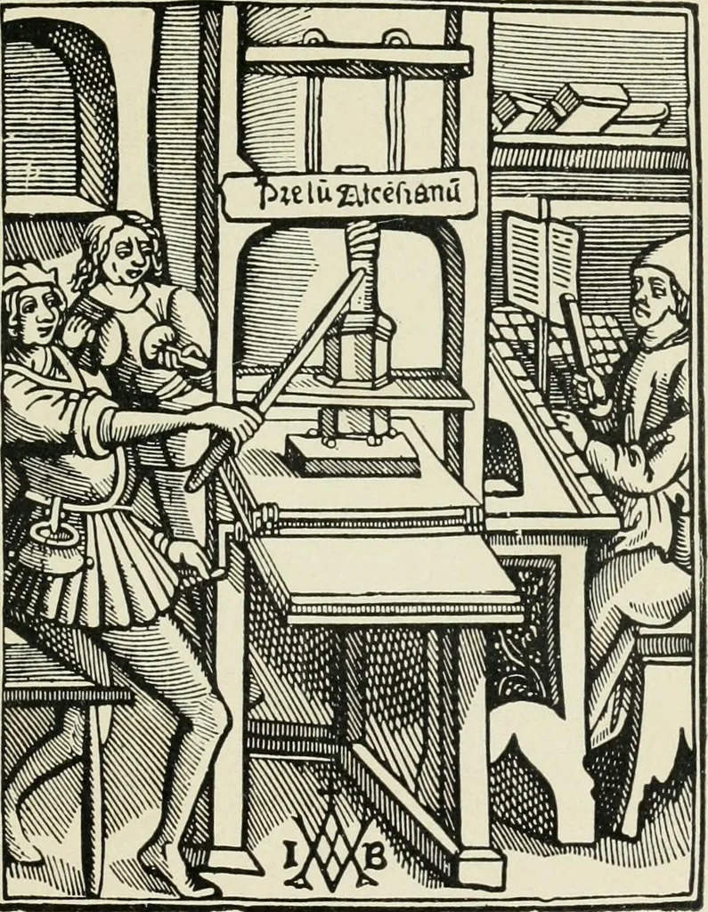 An illustration from Printing and writing materials : their evolution, 1904, leaf 86