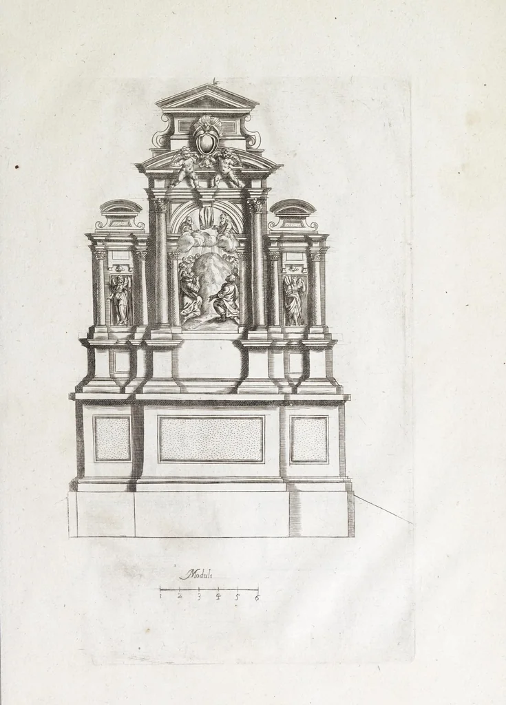 An illustration from [Prints from Vignola's Regola delli cinque ordini d'architettura, 1642], 1642, leaf 33