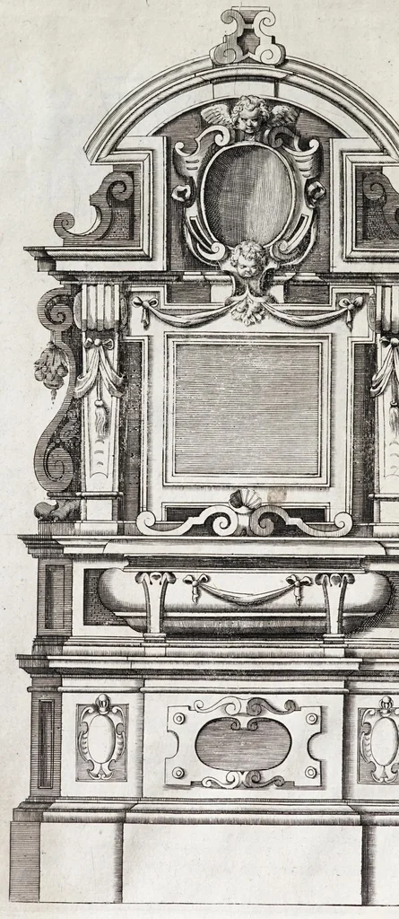 An illustration from [Prints from Vignola's Regola delli cinque ordini d'architettura, 1642], 1642, leaf 43