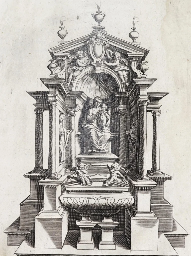 An illustration from [Prints from Vignola's Regola delli cinque ordini d'architettura, 1642], 1642, leaf 47