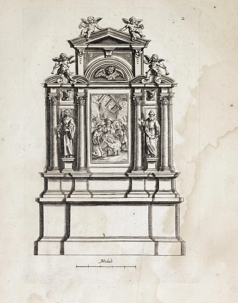 An illustration from [Prints from Vignola's Regola delli cinque ordini d'architettura, 1642], 1642, leaf 7