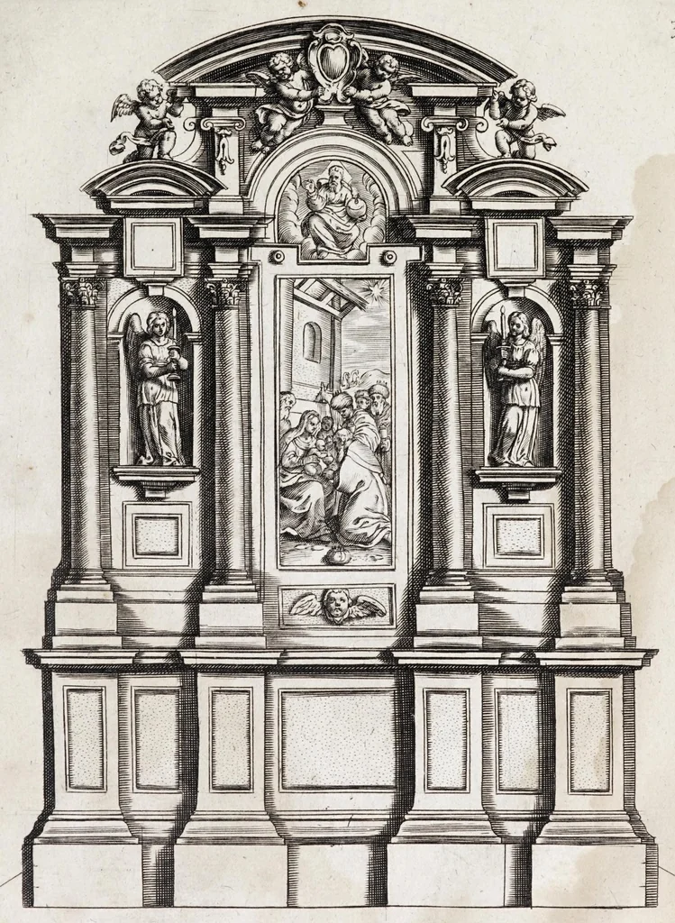 An illustration from [Prints from Vignola's Regola delli cinque ordini d'architettura, 1642], 1642, leaf 9