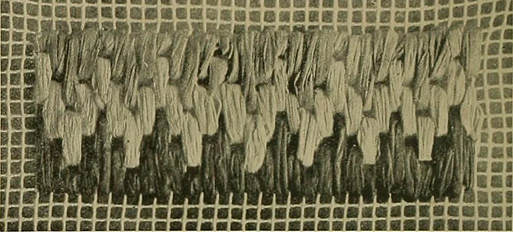 An illustration from The Priscilla basketry book a collection of baskets and other articles with lessons for working and directions for dyeing and staining, 1911, leaf 21