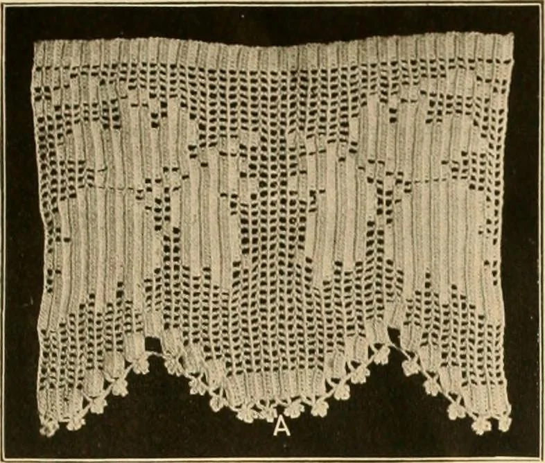 An illustration from The Priscilla crochet book, edgings and insertions, no. 2; a collection of beautiful and useful patterns, with directions for working, 1916, leaf 30