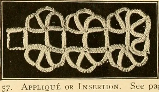An illustration from The Priscilla crochet book, edgings and insertions, no. 2; a collection of beautiful and useful patterns, with directions for working, 1916, leaf 35