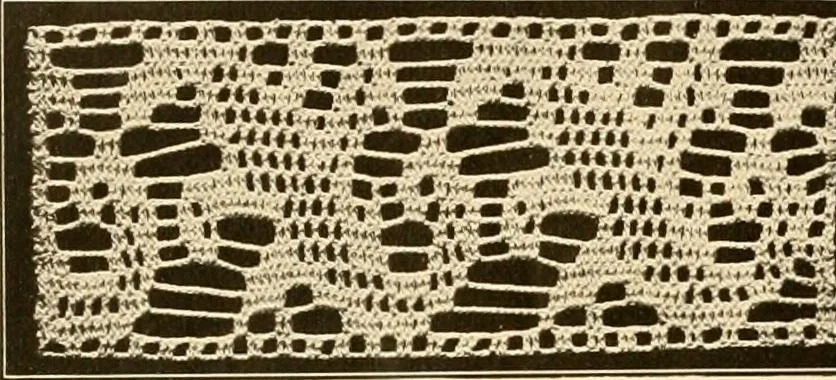 An illustration from The Priscilla crochet book, edgings and insertions, no. 2; a collection of beautiful and useful patterns, with directions for working, 1916, leaf 37