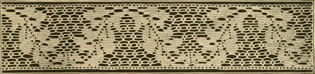 An illustration from The Priscilla crochet book, edgings and insertions, no. 2; a collection of beautiful and useful patterns, with directions for working, 1916, leaf 38