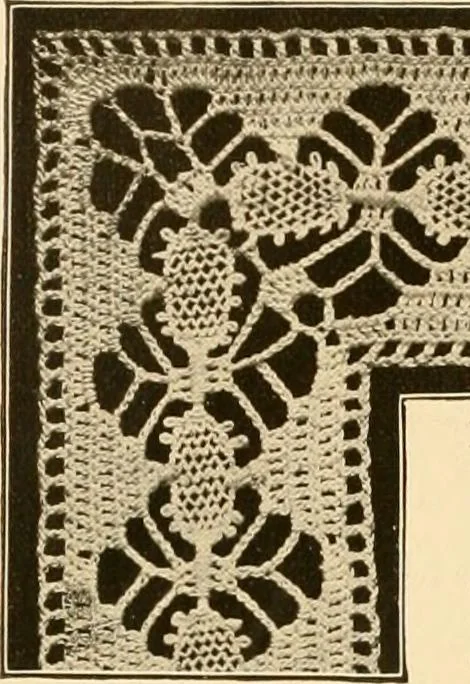 An illustration from The Priscilla crochet book, edgings and insertions, no. 2; a collection of beautiful and useful patterns, with directions for working, 1916, leaf 39