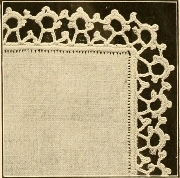 An illustration from The Priscilla crochet book, edgings and insertions, no. 2; a collection of beautiful and useful patterns, with directions for working, 1916, leaf 41