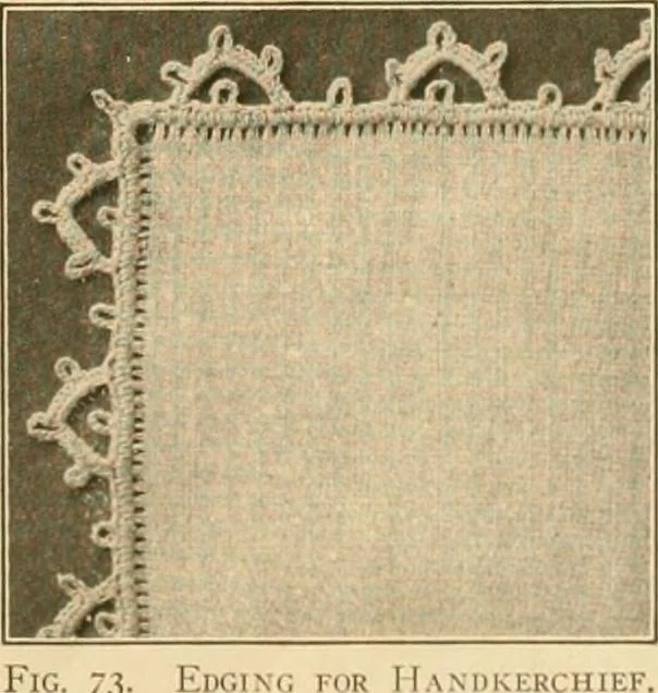 An illustration from The Priscilla crochet book, edgings and insertions, no. 2; a collection of beautiful and useful patterns, with directions for working, 1916, leaf 42