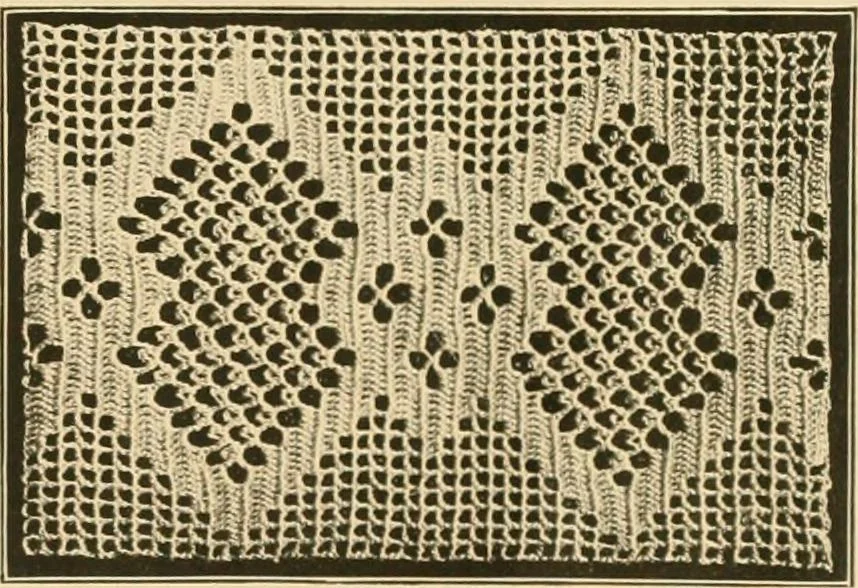 An illustration from The Priscilla crochet book, edgings and insertions, no. 2; a collection of beautiful and useful patterns, with directions for working, 1916, leaf 46