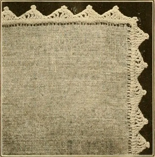 An illustration from The Priscilla crochet book, edgings and insertions, no. 2; a collection of beautiful and useful patterns, with directions for working, 1916, leaf 47