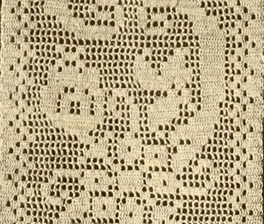 An illustration from The Priscilla crochet book, edgings and insertions, no. 2; a collection of beautiful and useful patterns, with directions for working, 1916, leaf 7