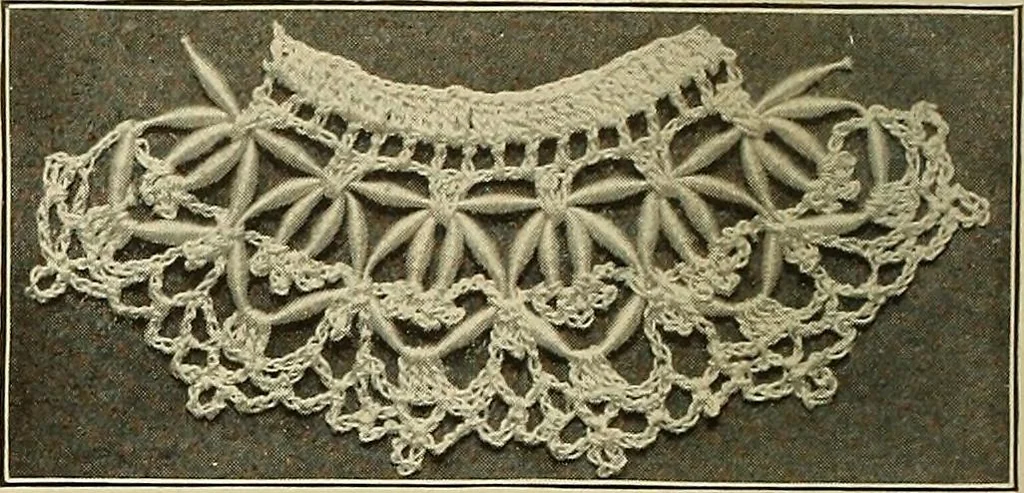 An illustration from The Priscilla crochet book, edgings and insertions; a collection of beautiful and useful patterns, with directions for working, 1913, leaf 21