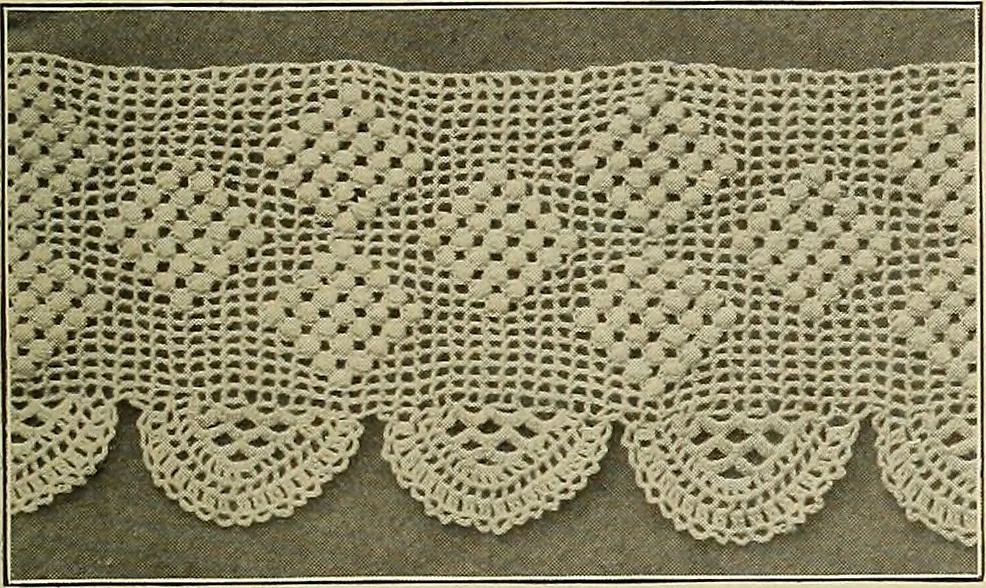 An illustration from The Priscilla crochet book, edgings and insertions; a collection of beautiful and useful patterns, with directions for working, 1913, leaf 24