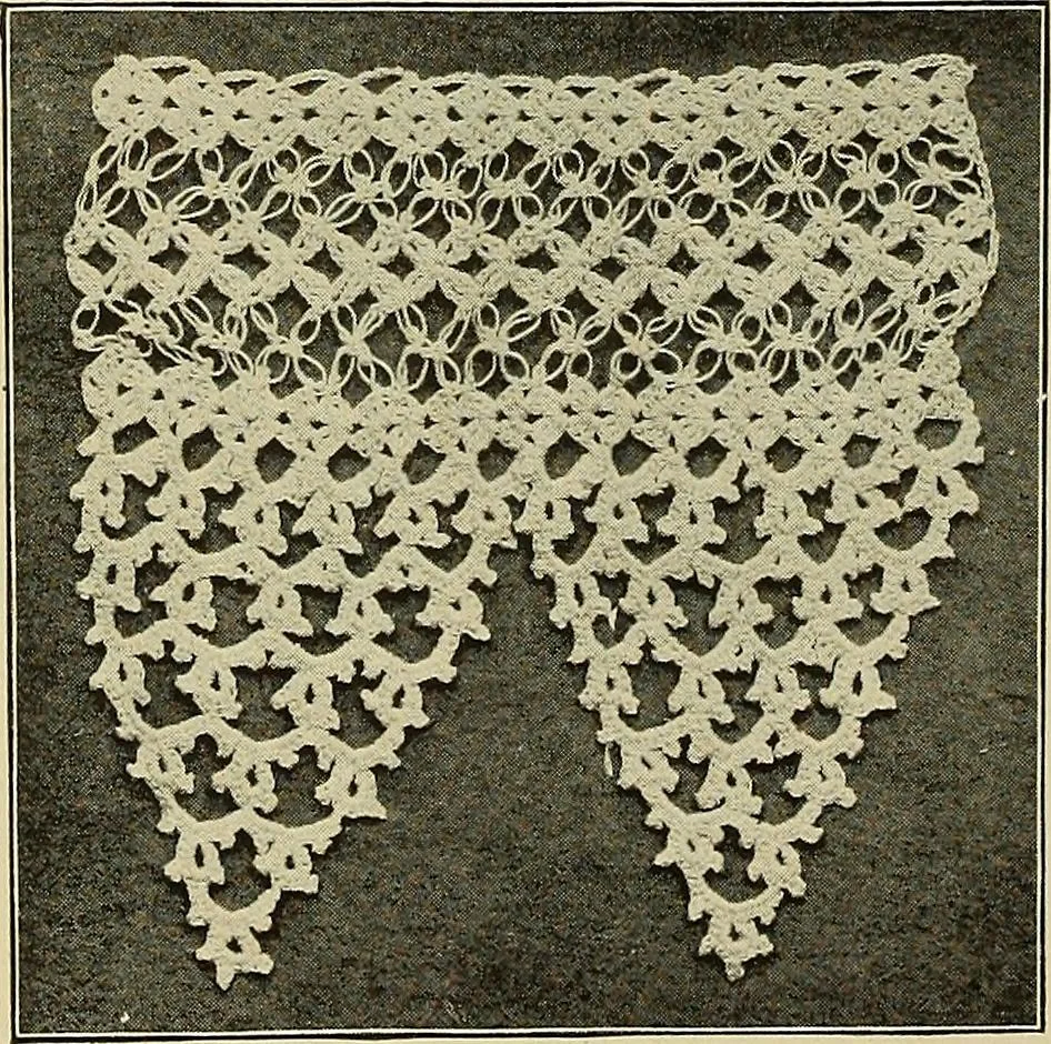 An illustration from The Priscilla crochet book, edgings and insertions; a collection of beautiful and useful patterns, with directions for working, 1913, leaf 27