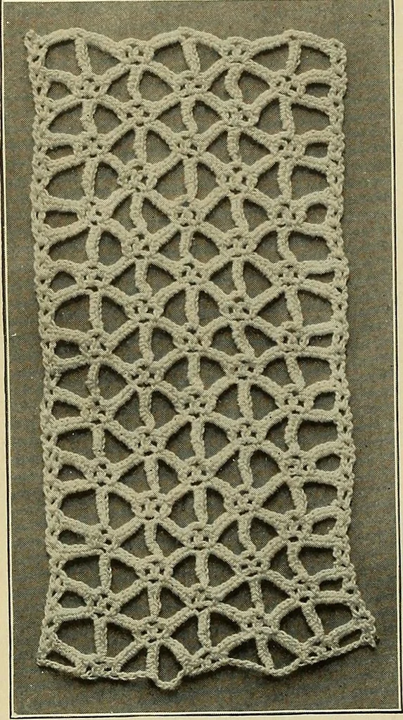 An illustration from The Priscilla crochet book, edgings and insertions; a collection of beautiful and useful patterns, with directions for working, 1913, leaf 31