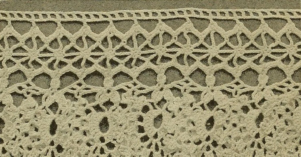 An illustration from The Priscilla crochet book, edgings and insertions; a collection of beautiful and useful patterns, with directions for working, 1913, leaf 36