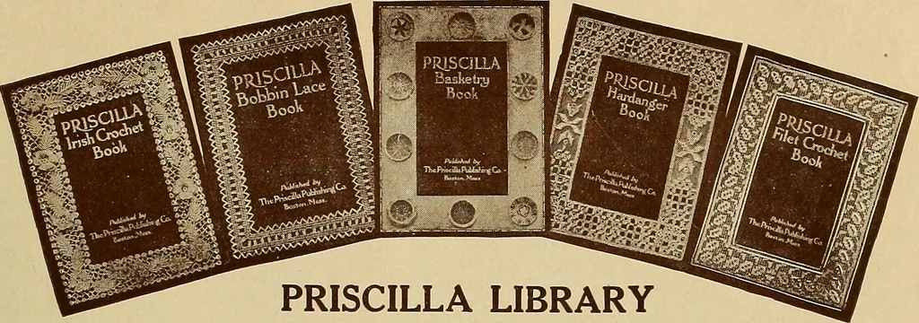 An illustration from The Priscilla crochet book, edgings and insertions; a collection of beautiful and useful patterns, with directions for working, 1913, leaf 38