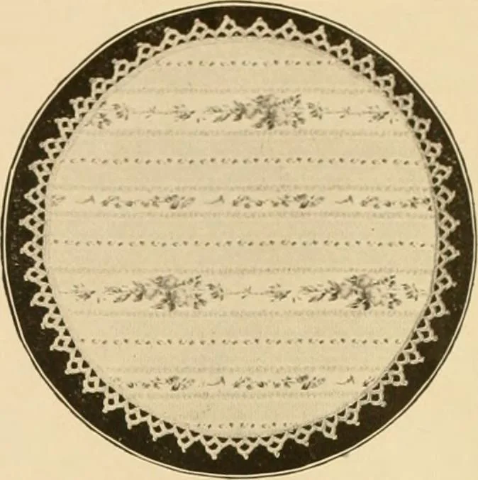 An illustration from The Priscilla crochet book, centerpieces and doilies;, 1915, leaf 18
