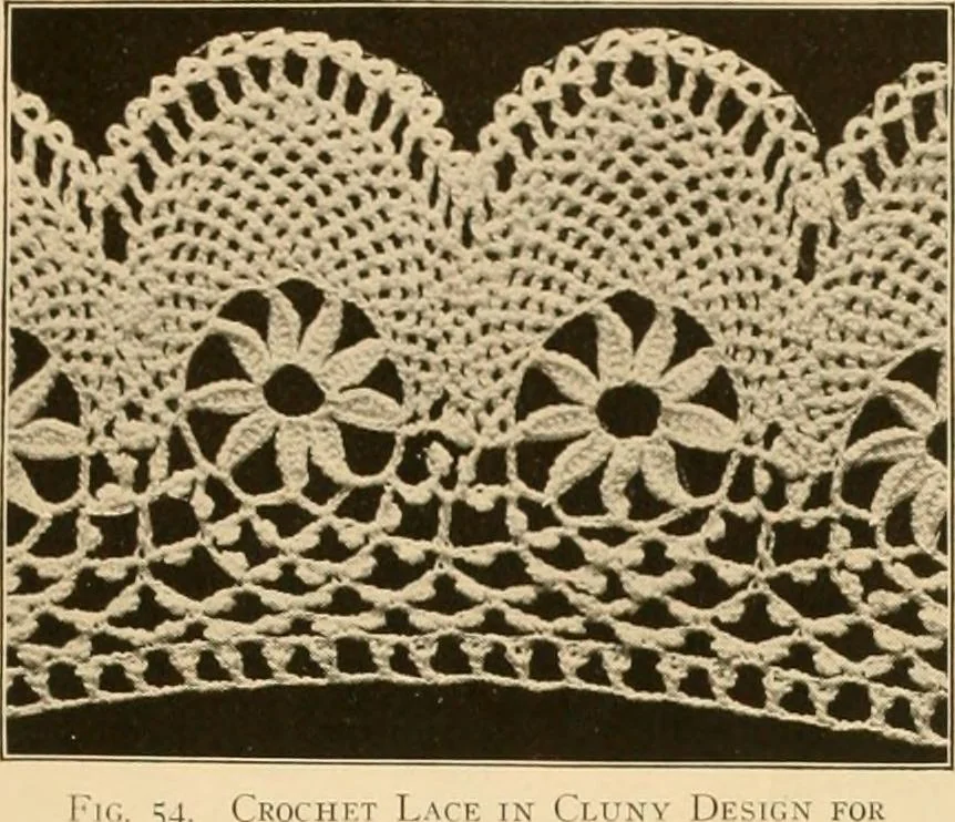 An illustration from The Priscilla crochet book, centerpieces and doilies;, 1915, leaf 28