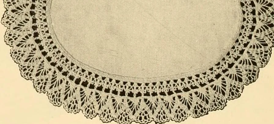 An illustration from The Priscilla crochet book, centerpieces and doilies;, 1915, leaf 31