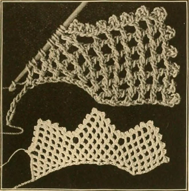 An illustration from The Priscilla crochet book, centerpieces and doilies;, 1915, leaf 44