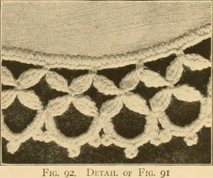 An illustration from The Priscilla crochet book, centerpieces and doilies;, 1915, leaf 44