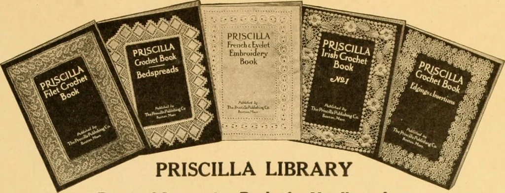 An illustration from The Priscilla crochet book, centerpieces and doilies;, 1915, leaf 50