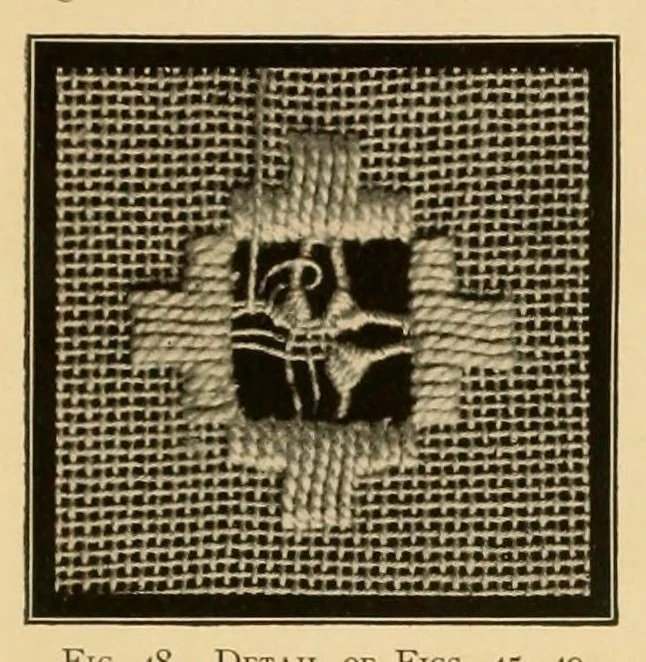 An illustration from The Priscilla Hardanger book; a collection of beautiful designs in Hardanger embroidery, 1909, leaf 31