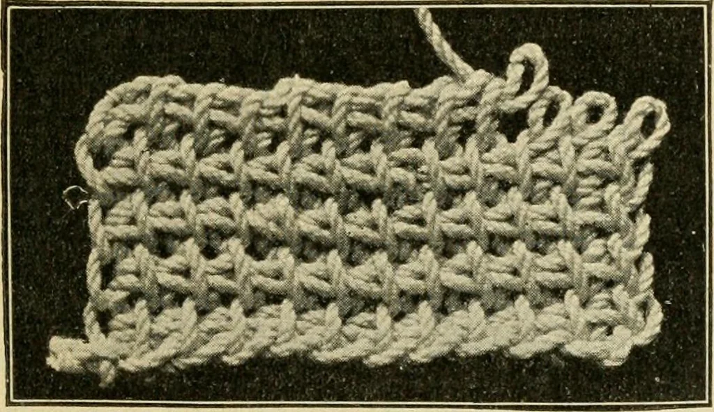 An illustration from Priscilla juniors' crochet book; models and directions for crocheting adapted to girls from 8 to 12 years, 1914, leaf 10