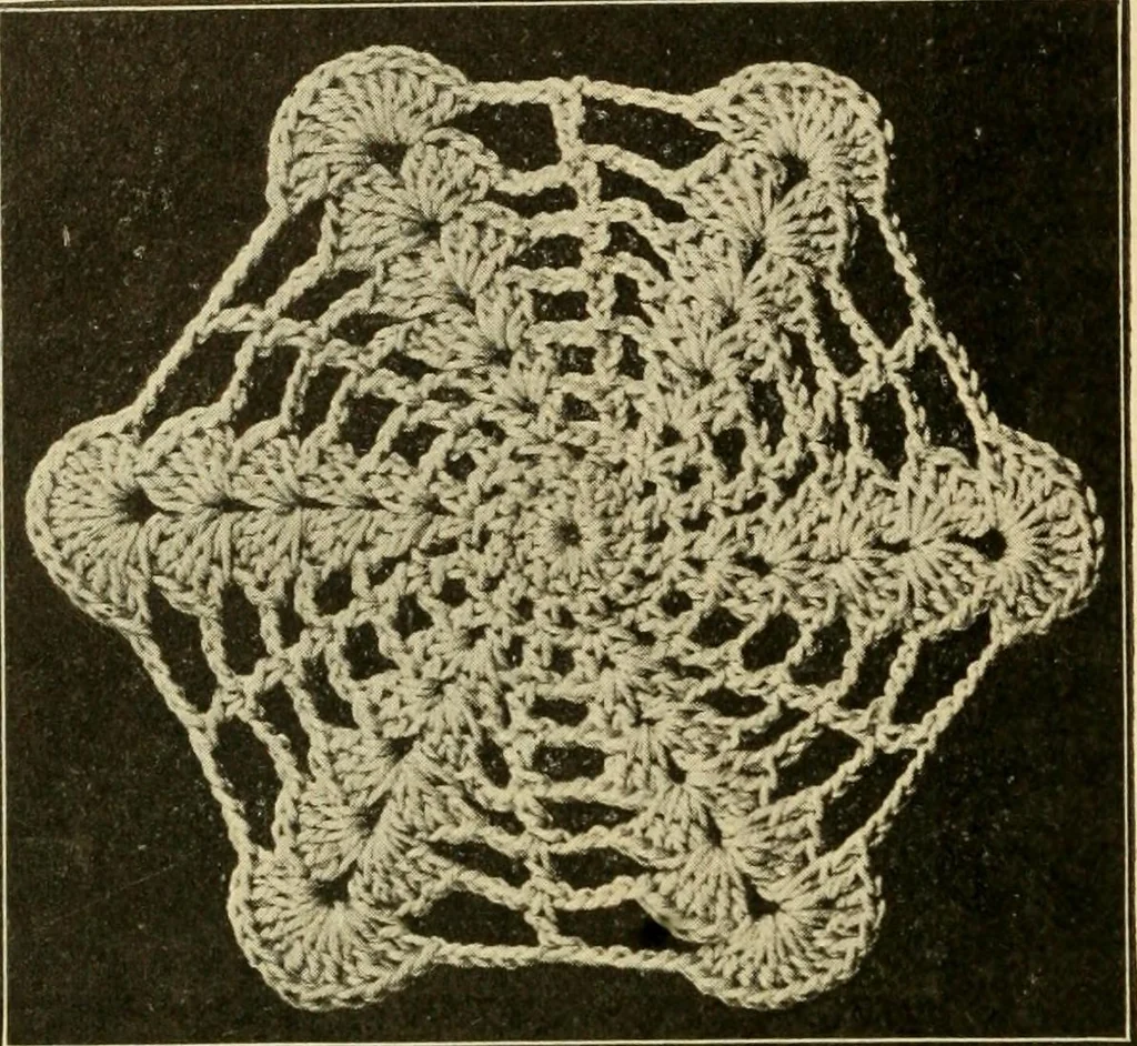 An illustration from Priscilla juniors' crochet book; models and directions for crocheting adapted to girls from 8 to 12 years, 1914, leaf 15
