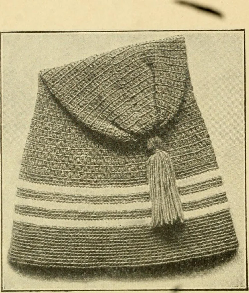 An illustration from Priscilla juniors' crochet book; models and directions for crocheting adapted to girls from 8 to 12 years, 1914, leaf 19