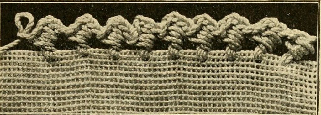An illustration from Priscilla juniors' crochet book; models and directions for crocheting adapted to girls from 8 to 12 years, 1914, leaf 28