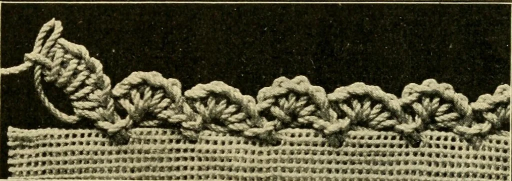 An illustration from Priscilla juniors' crochet book; models and directions for crocheting adapted to girls from 8 to 12 years, 1914, leaf 28