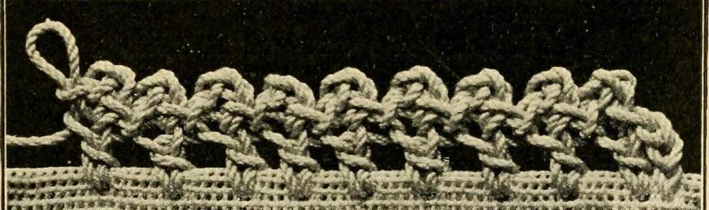 An illustration from Priscilla juniors' crochet book; models and directions for crocheting adapted to girls from 8 to 12 years, 1914, leaf 28