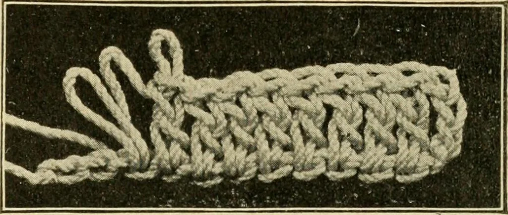 An illustration from Priscilla juniors' crochet book; models and directions for crocheting adapted to girls from 8 to 12 years, 1914, leaf 6