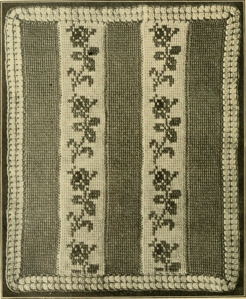 An illustration from Priscilla juniors' crochet book; models and directions for crocheting adapted to girls from 8 to 12 years, 1914, leaf 9