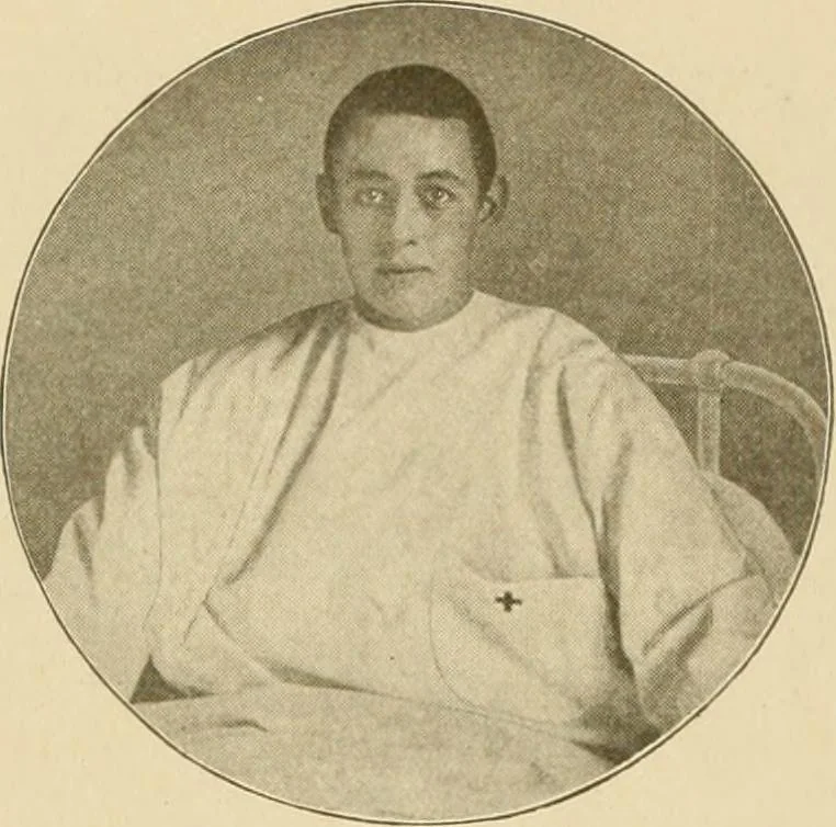 An illustration from The Priscilla war work book, including directions for knitted garments and comfort kits from the American Red cross, and knitted garments for the boy scout, 1917, leaf 17