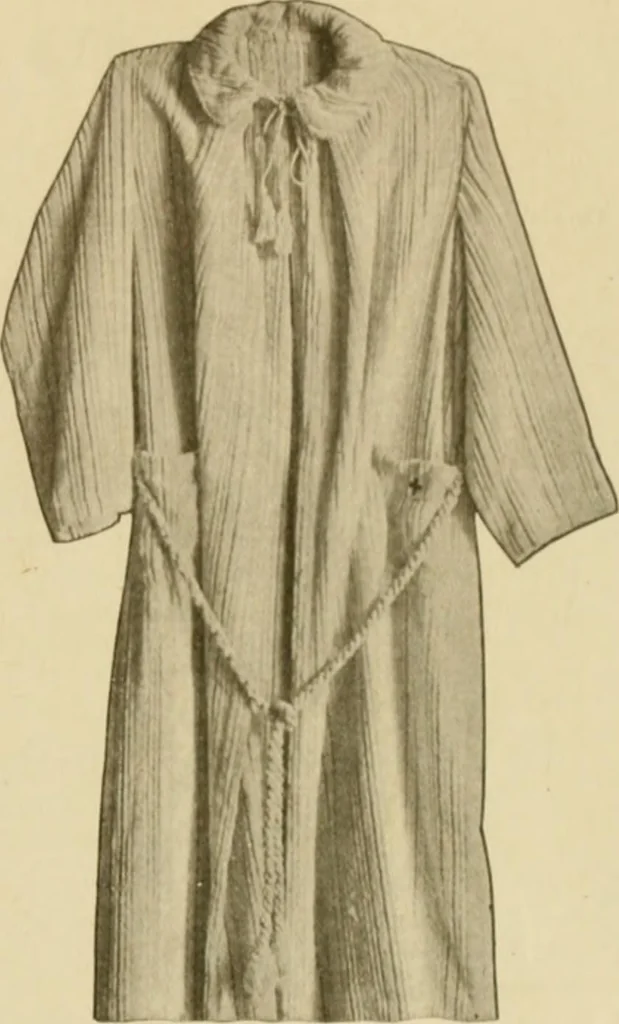 An illustration from The Priscilla war work book, including directions for knitted garments and comfort kits from the American Red cross, and knitted garments for the boy scout, 1917, leaf 18