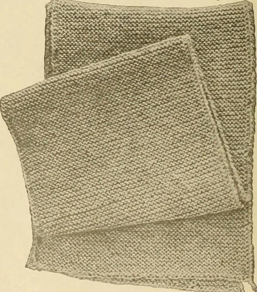 An illustration from The Priscilla war work book, including directions for knitted garments and comfort kits from the American Red cross, and knitted garments for the boy scout, 1917, leaf 9