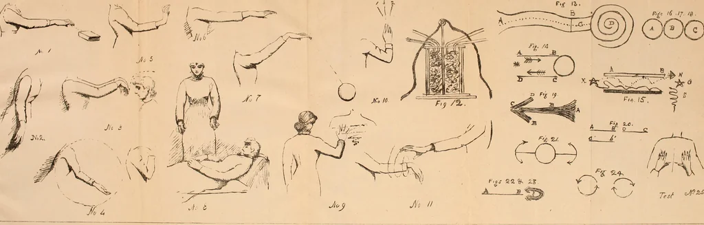 An illustration from Private instructions in the science and art of organic magnetism, 1885, leaf 6