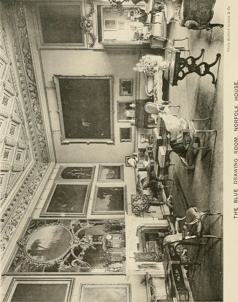 An illustration from The private palaces of London past and present, 1908, leaf 419