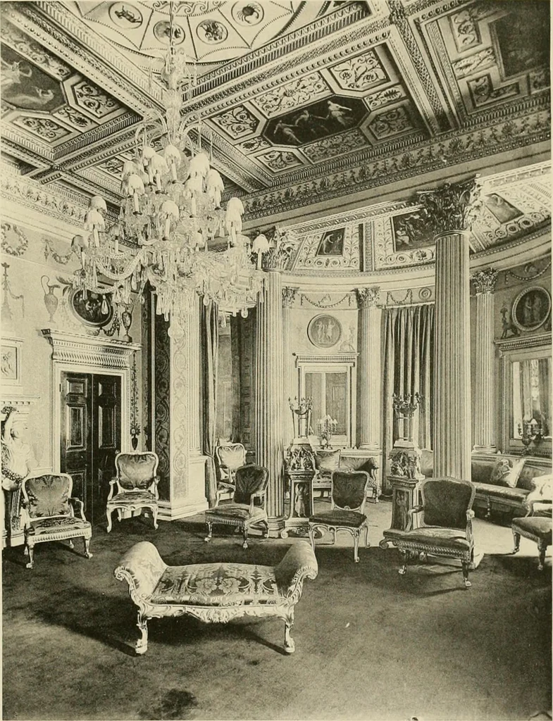 An illustration from The private palaces of London past and present, 1908, leaf 446