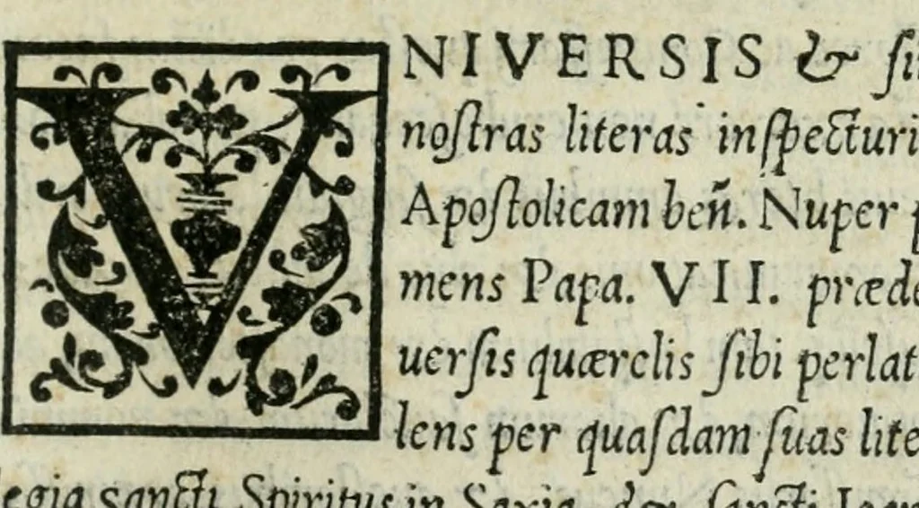 An illustration from Privilegia, avctoritates, facvltates, indvlgentiaeq. Fabricae Basilicae Principis Apostoloru Sancti Petri de Vrbe : à quàmpluribus Ro. pontificibus concesae, et per sanctissimvm D.N. dominum Pavlvm diuina prouidentia papam IIII confirmatae, 1559, leaf 127
